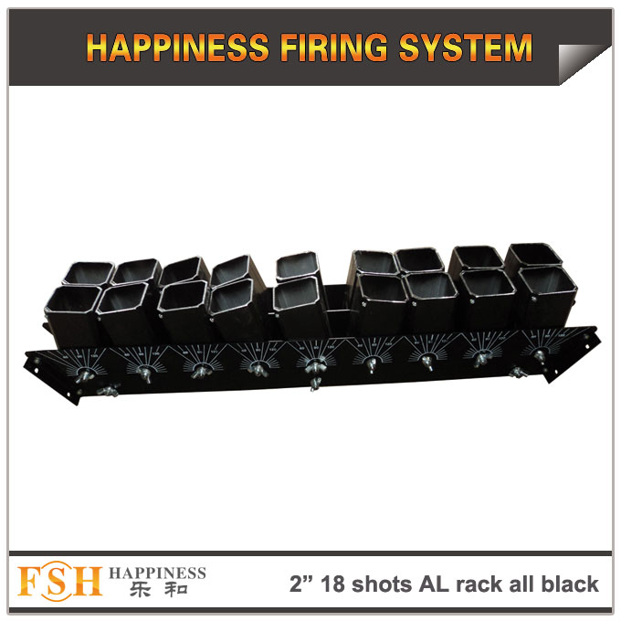 2 inch 18 shots AL racks all black for fireworks display , mortar tubes rack ,single shot 