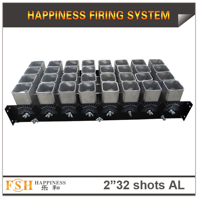 2 inch 32 shots AL racks for fireworks display , mortar tubes rack ,single shot 