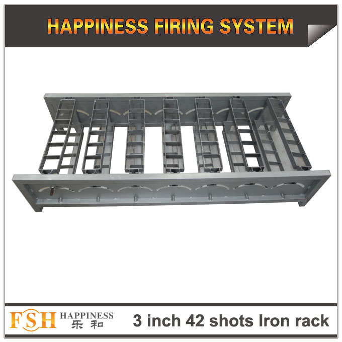 3 inch 42 shots Iron racks for fireworks display , mortar tubes rack 