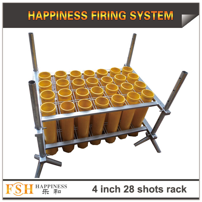 4 inch 28 shots grid racks for fireworks display , mortar tubes rack 