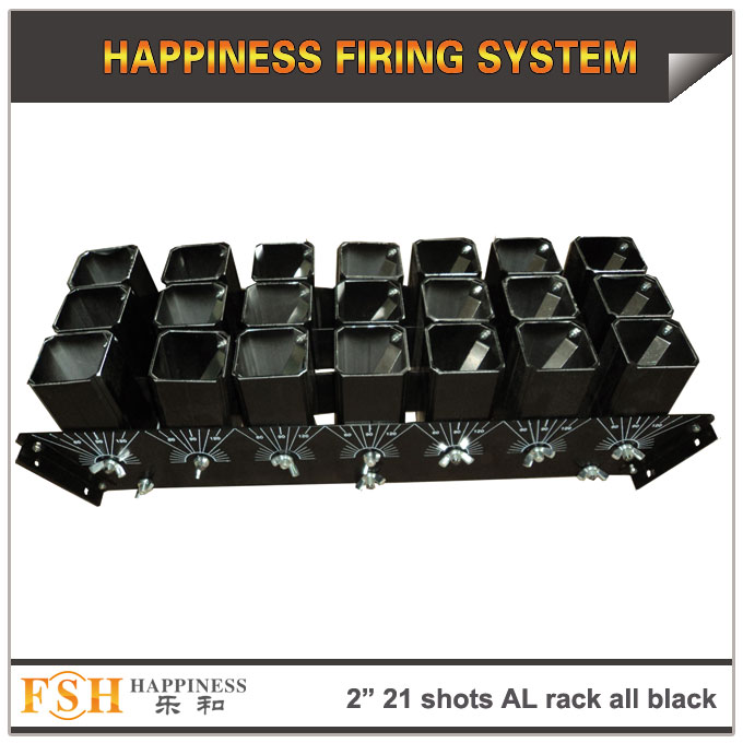 2 inch 21 shots AL racks all black for fireworks display , mortar tubes rack ,single shot  