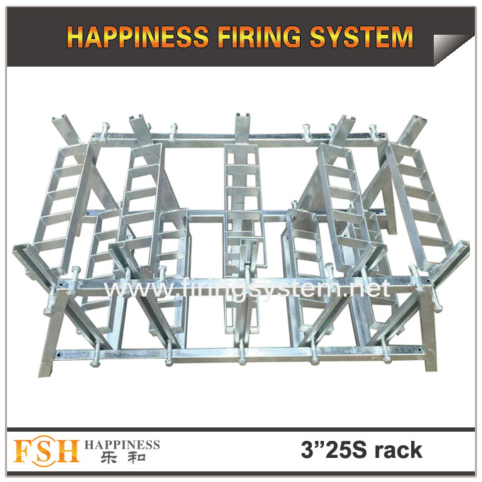 3 inch 25 shots AL racks for fireworks display , mortar tubes rack ,single shot 