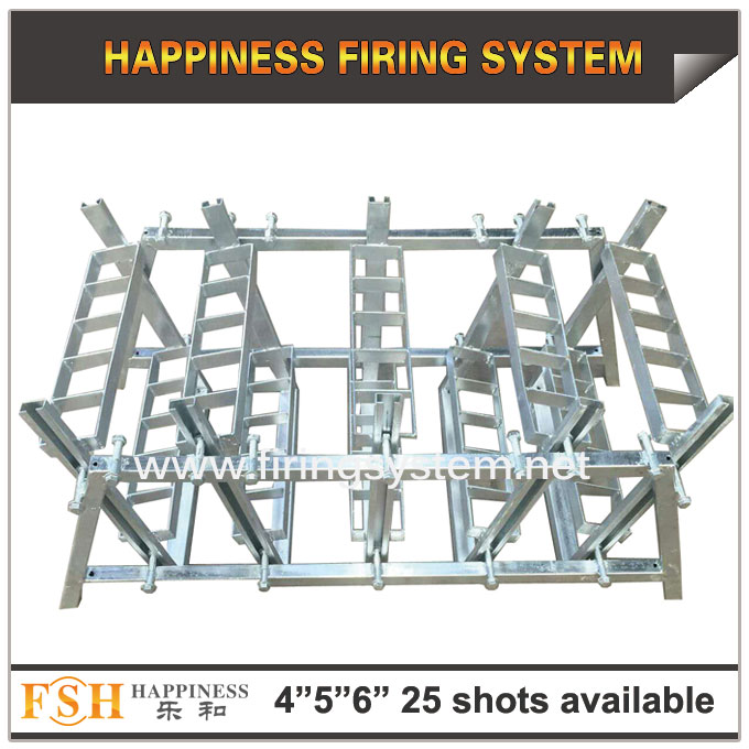 4,5,6 inch 25 shots AL racks for fireworks display , mortar tubes rack ,single shot  