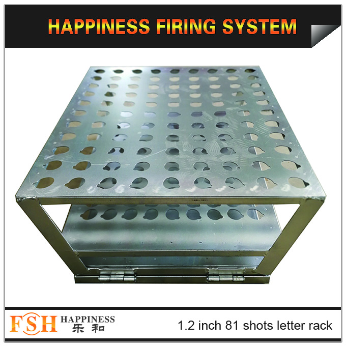 HAPPINESS 1.2 inch 81 shots Single shots fireworks pyrotechnic letter display racks